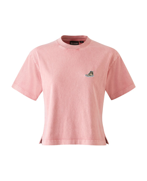 Cropped  Vintage Washed Tee Shirt - PALLADIUM EU - 1