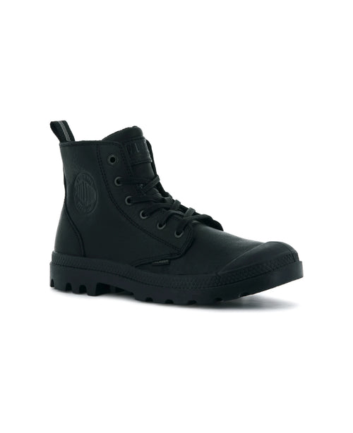 76888-008-M | PAMPA HI ZIP LTH ESS | BLACK/BLACK - PALLADIUM EU - 2