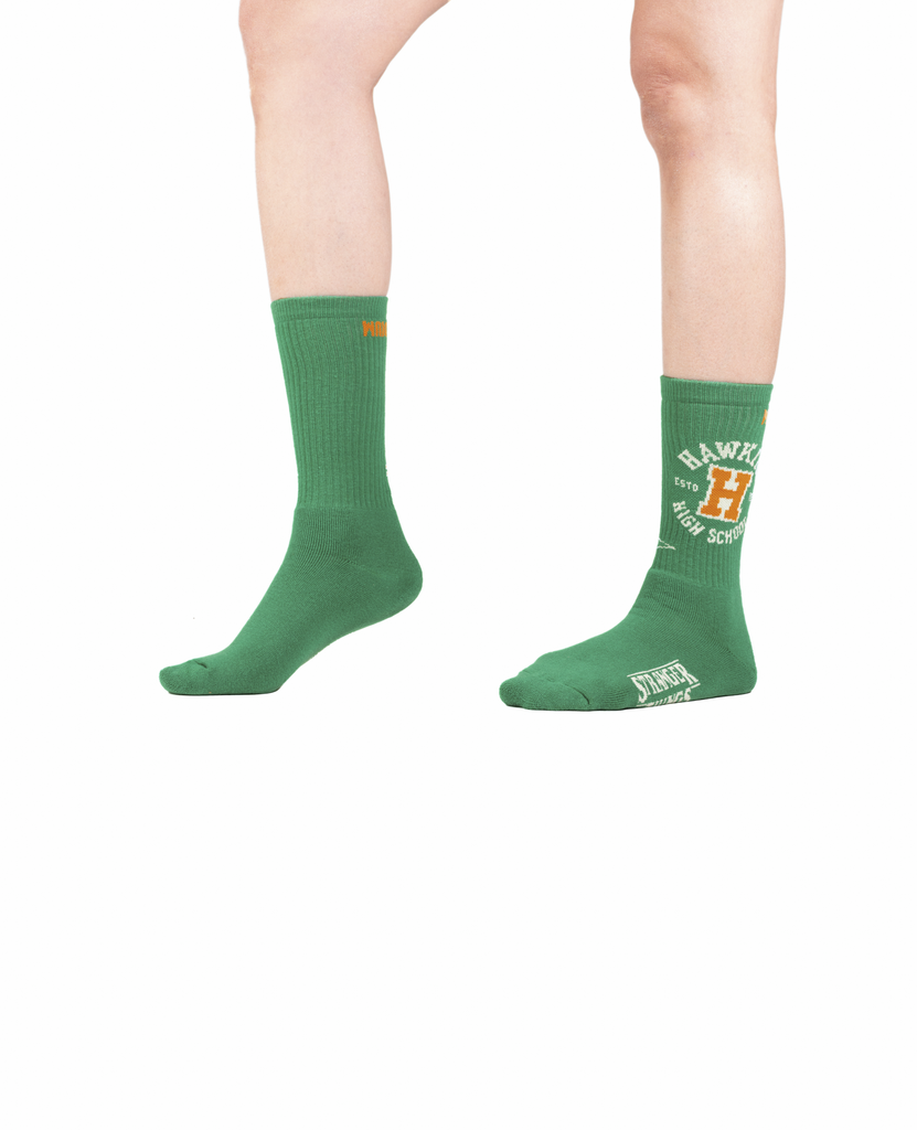 SX7448-003 | STRANGER THINGS HAWKINS SOCKS | VINTAGE GREEN